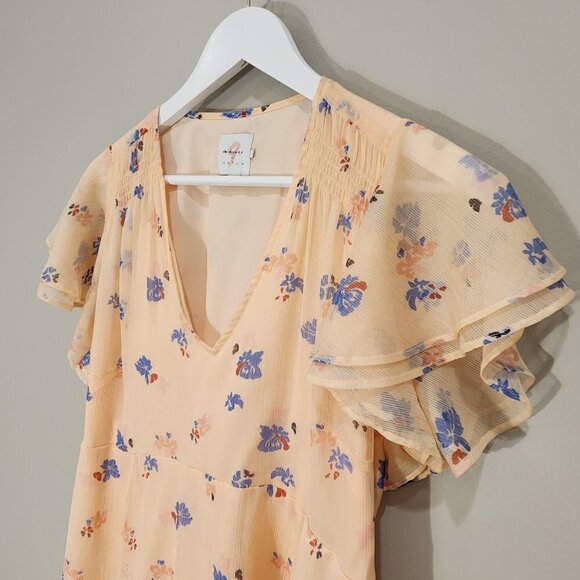 The Nines By Hatch Flutter Sleeve Maternity Dress Easter Spring - Size S - Picture 3 of 7